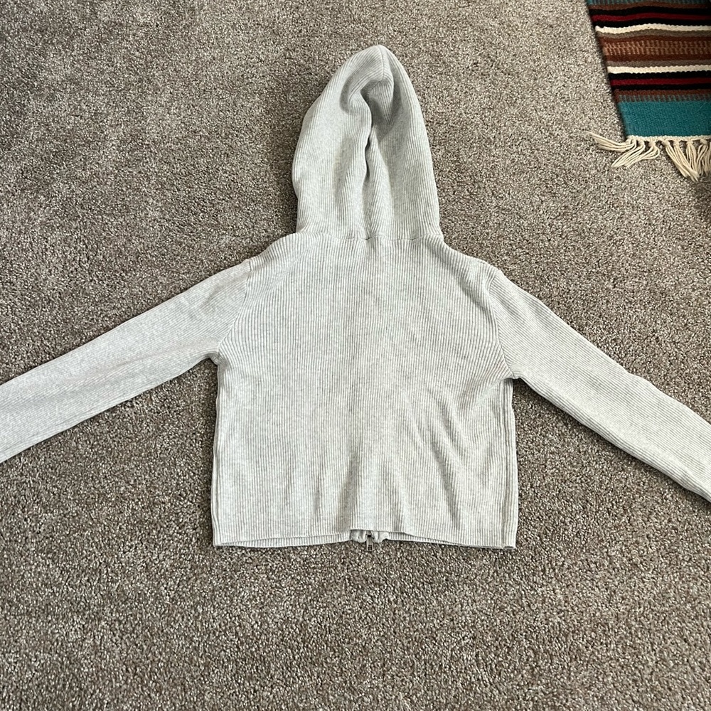 Cropped zip up hoodie